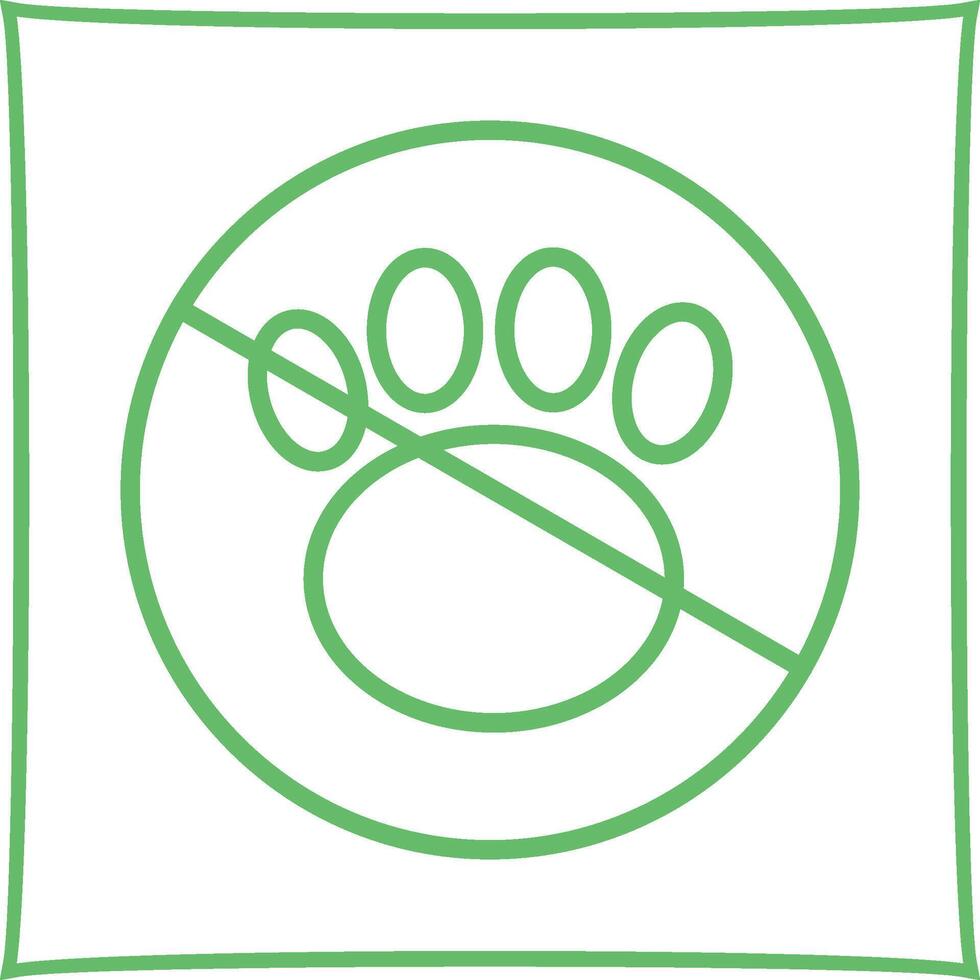 No Pets Vector Icon