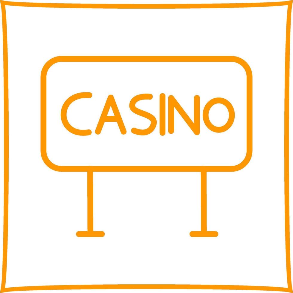 icono de vector de signo de casino