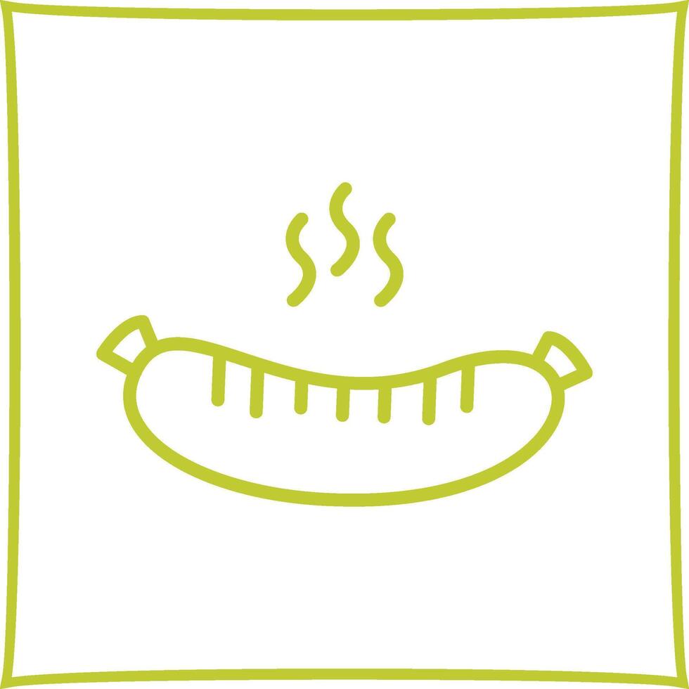 Hot Sausage Vector Icon