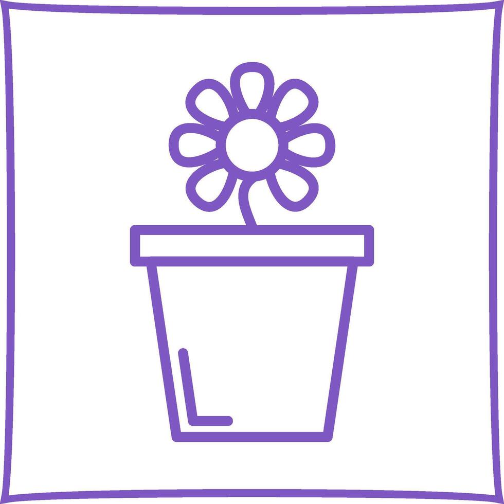 Flower Pot Vector Icon