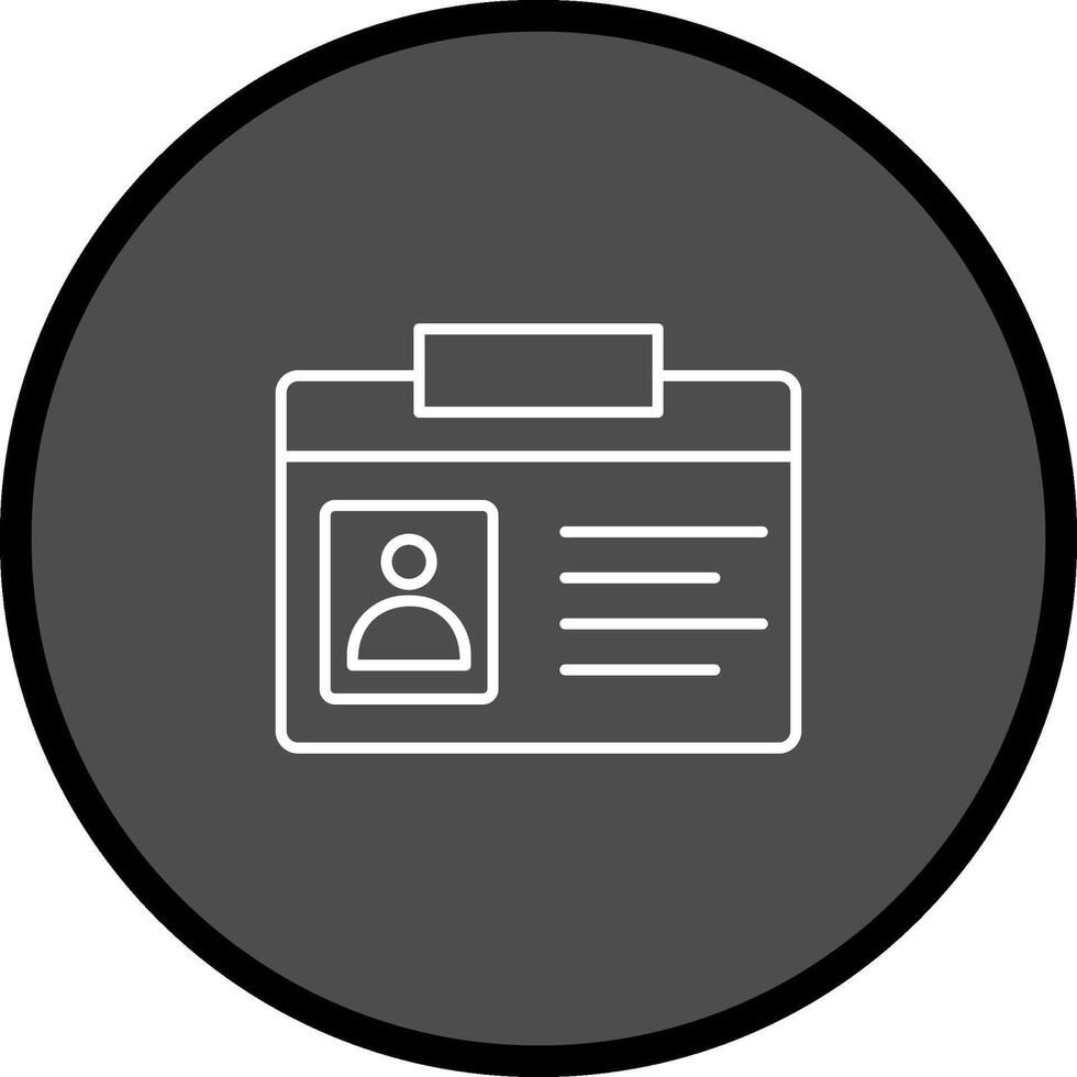 icono de vector de tarjeta de identificación