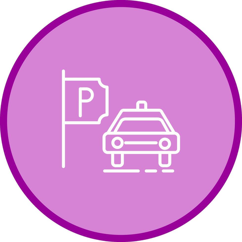 icono de vector de parada de taxi