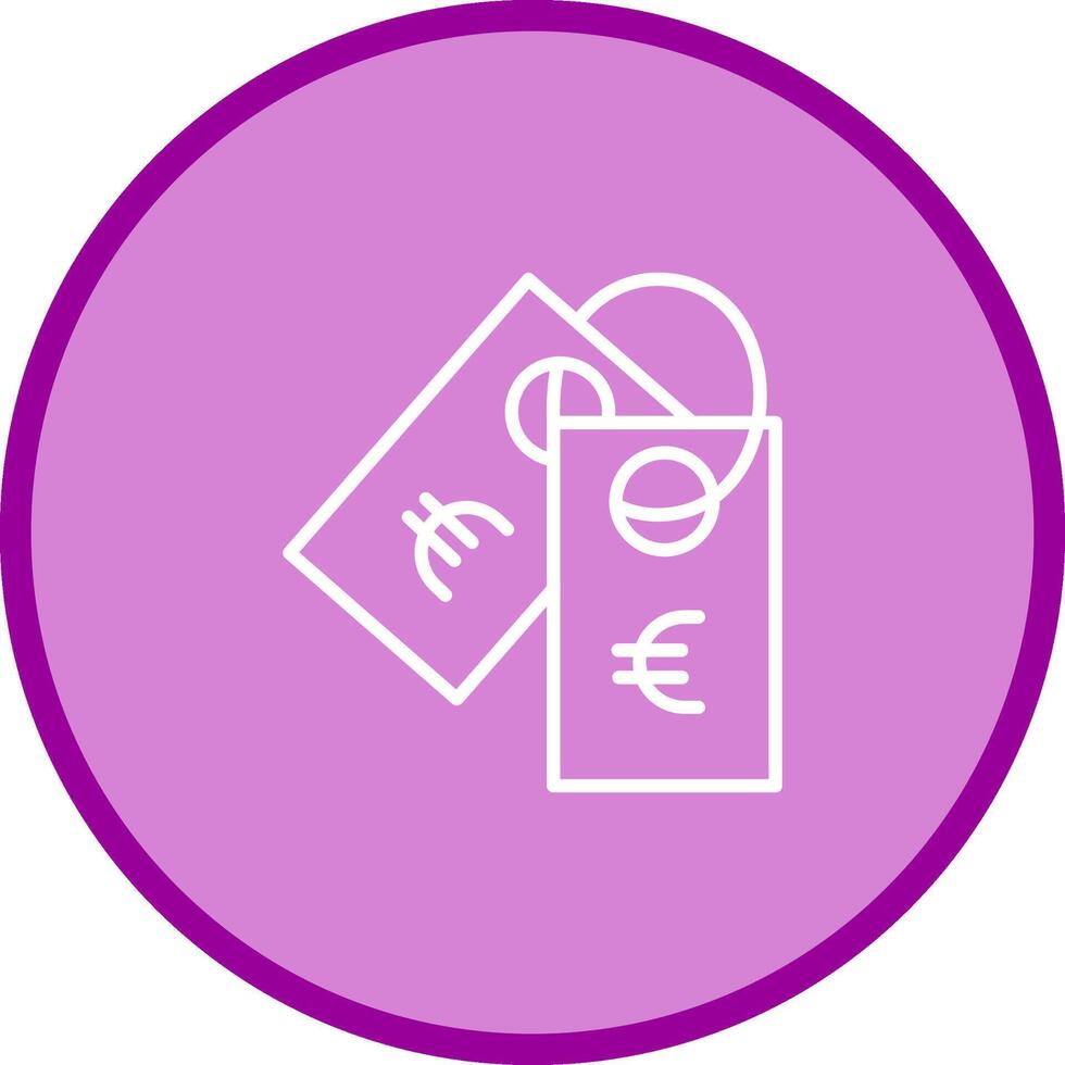 icono de vector de etiqueta euro