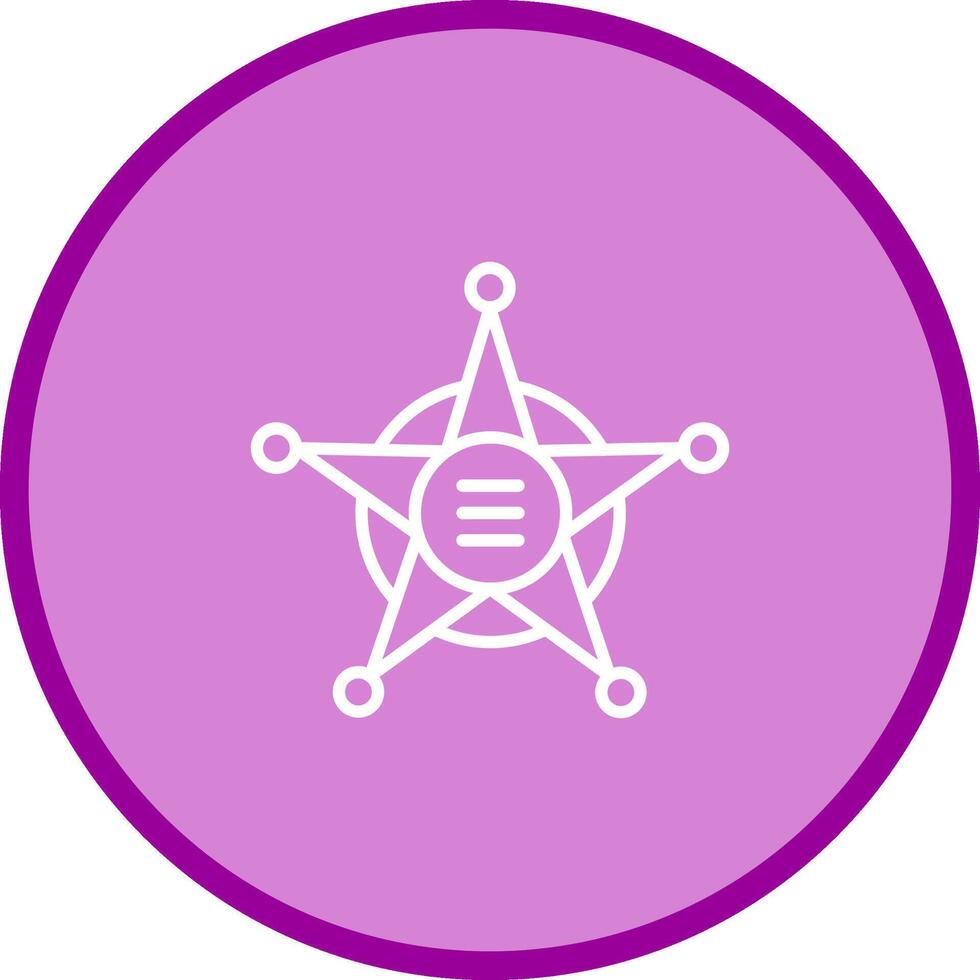 Sheriff Badge Vector Icon