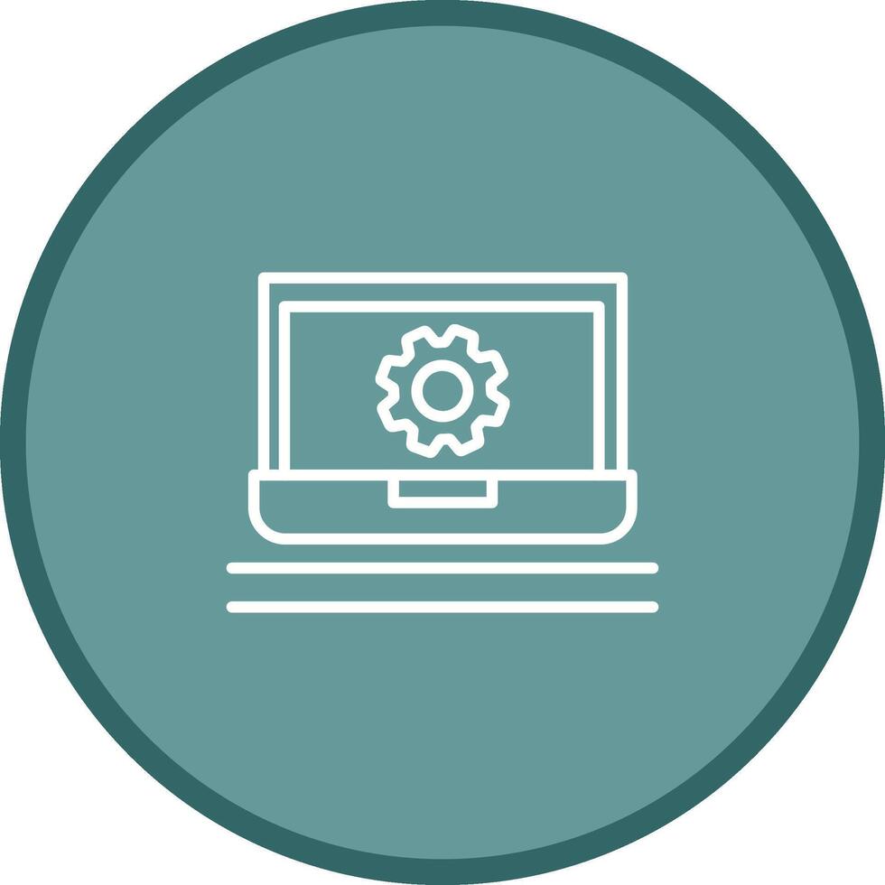 Laptop Setting Vector Icon