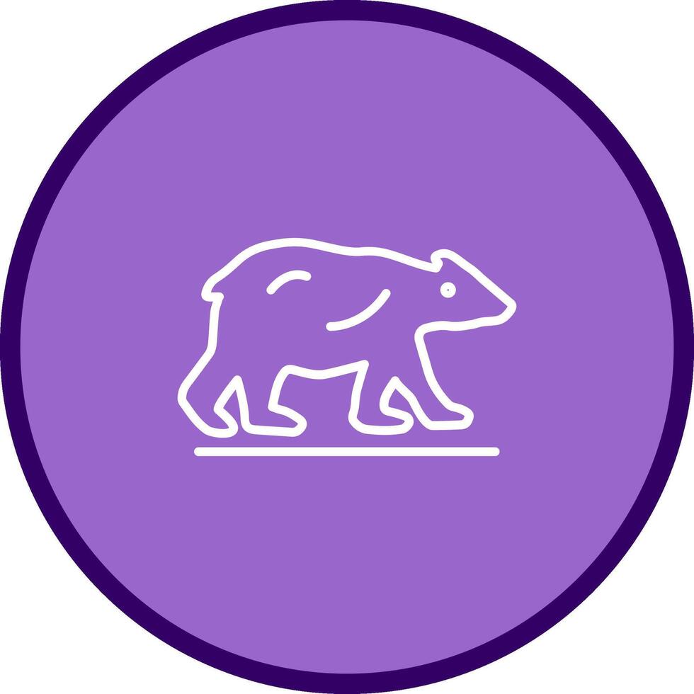 icono de vector de oso polar