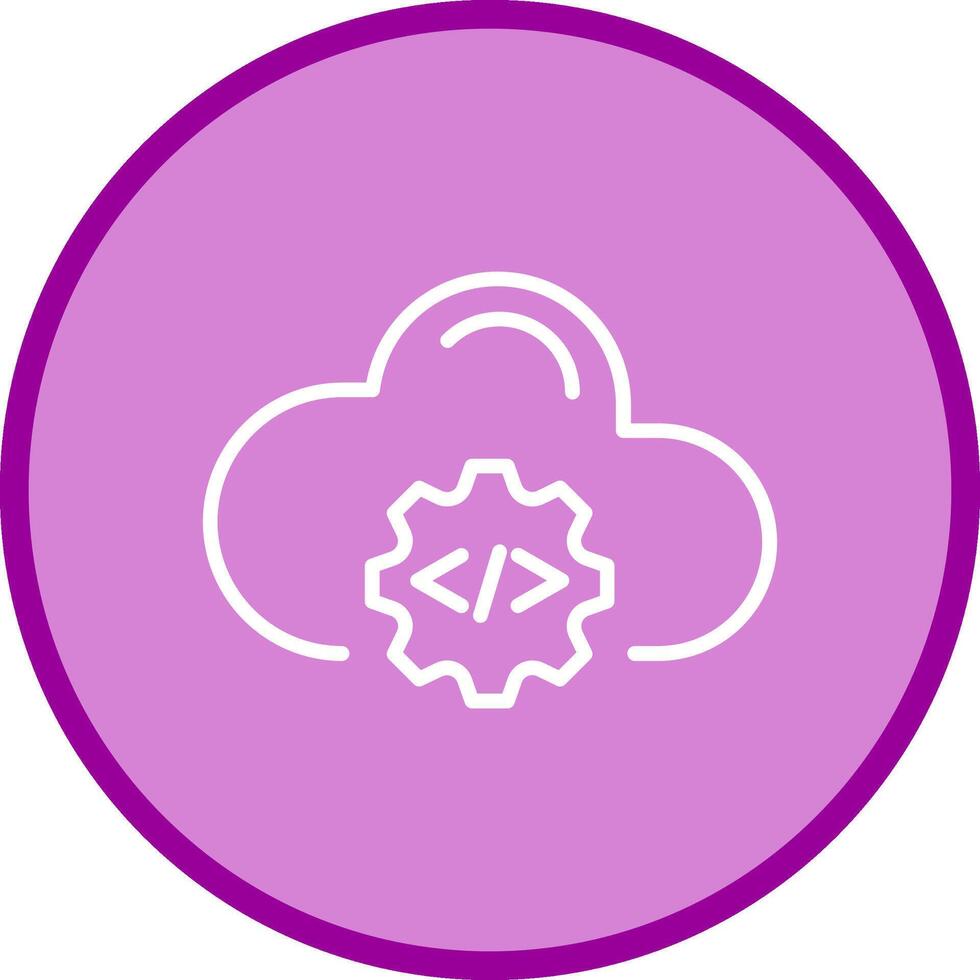 Cloud Coding Vector Icon