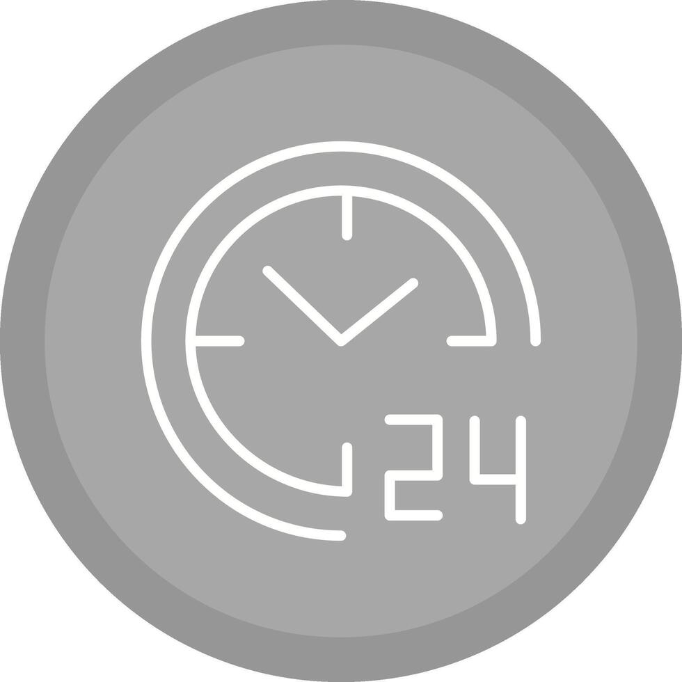 Icono de vector de 24 horas