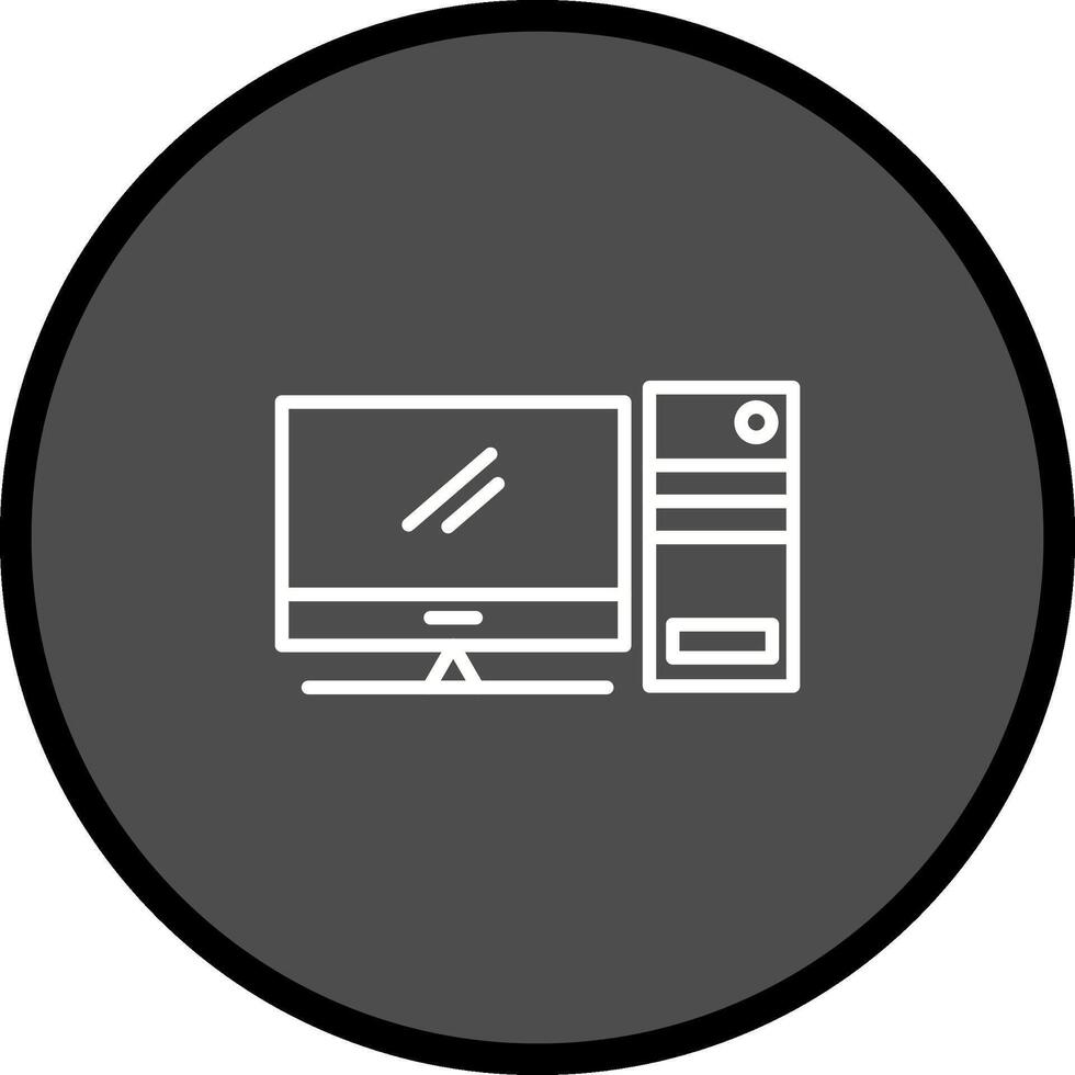 icono de vector de computadora