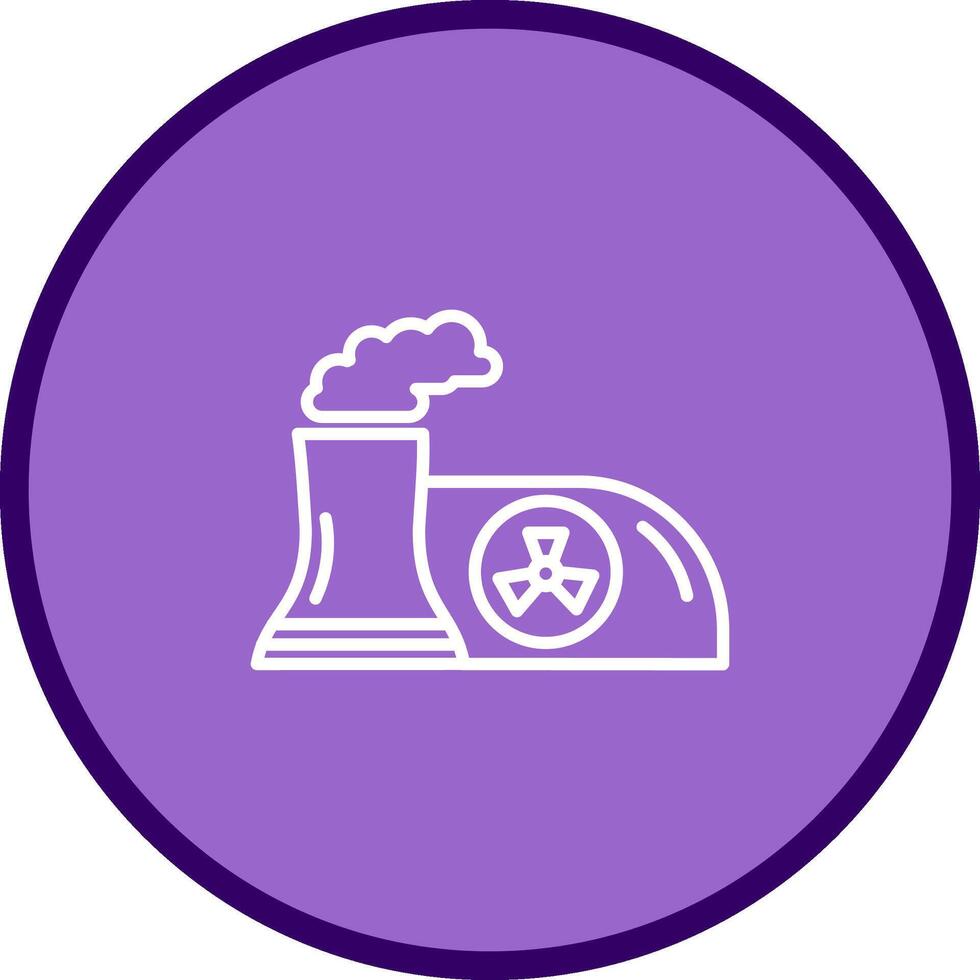 Nuclear Plant Vector Icon