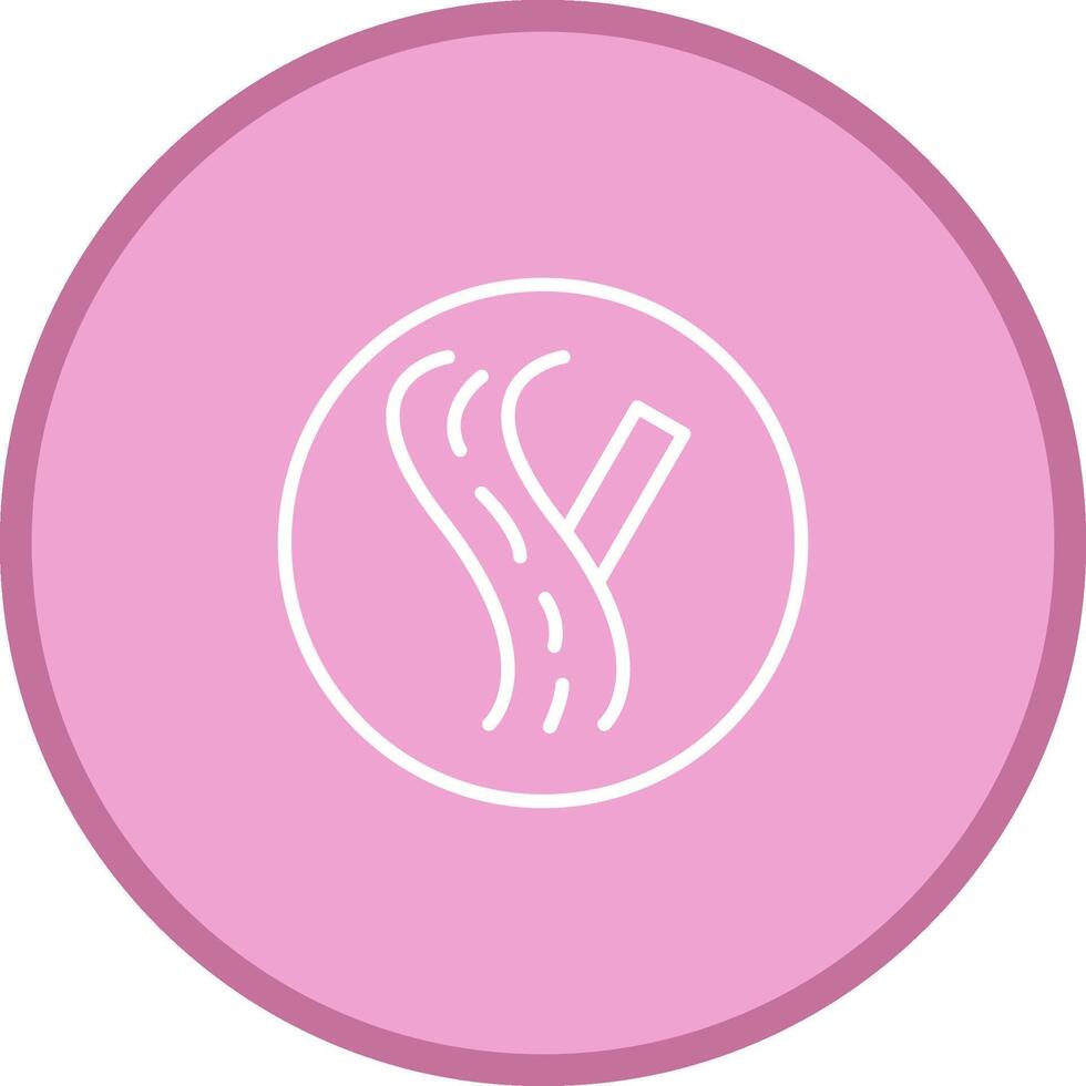 Linked Road Sign Vector Icon
