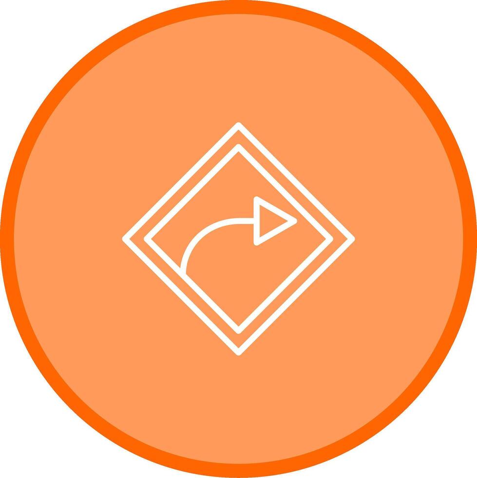 Right Turn Vector Icon