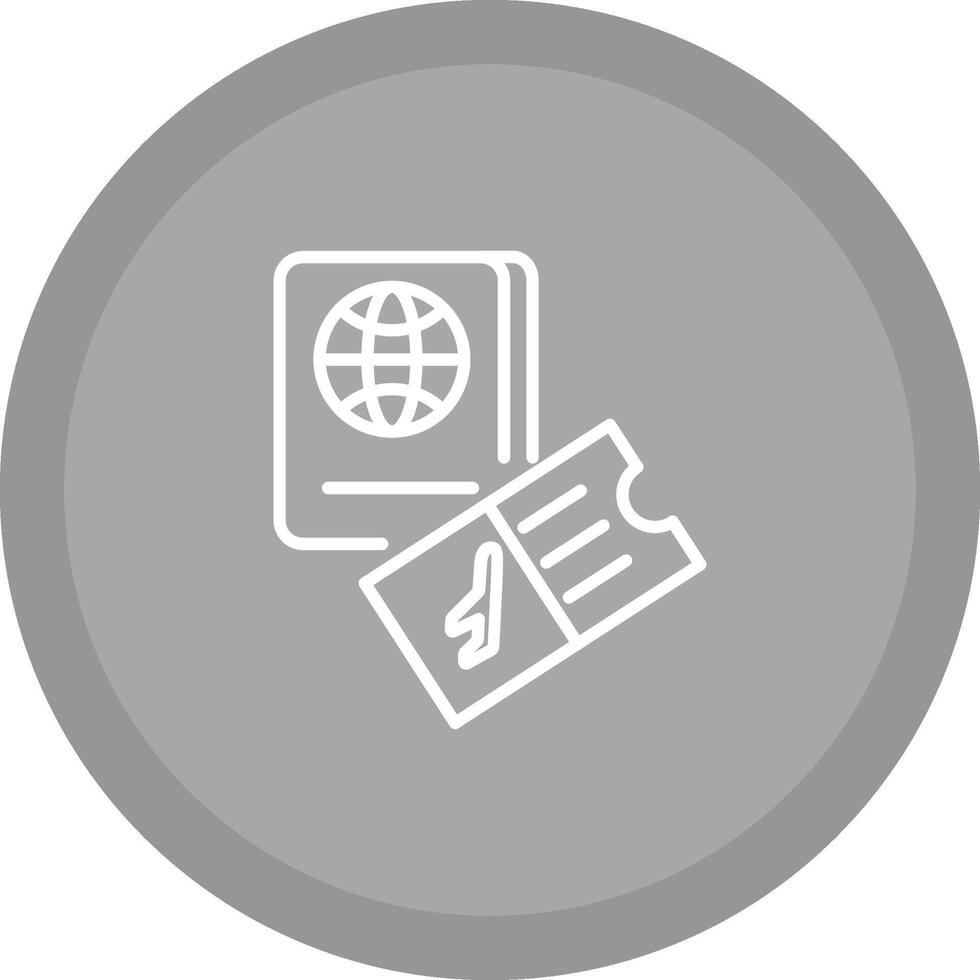 Ticket and Passport Vector Icon