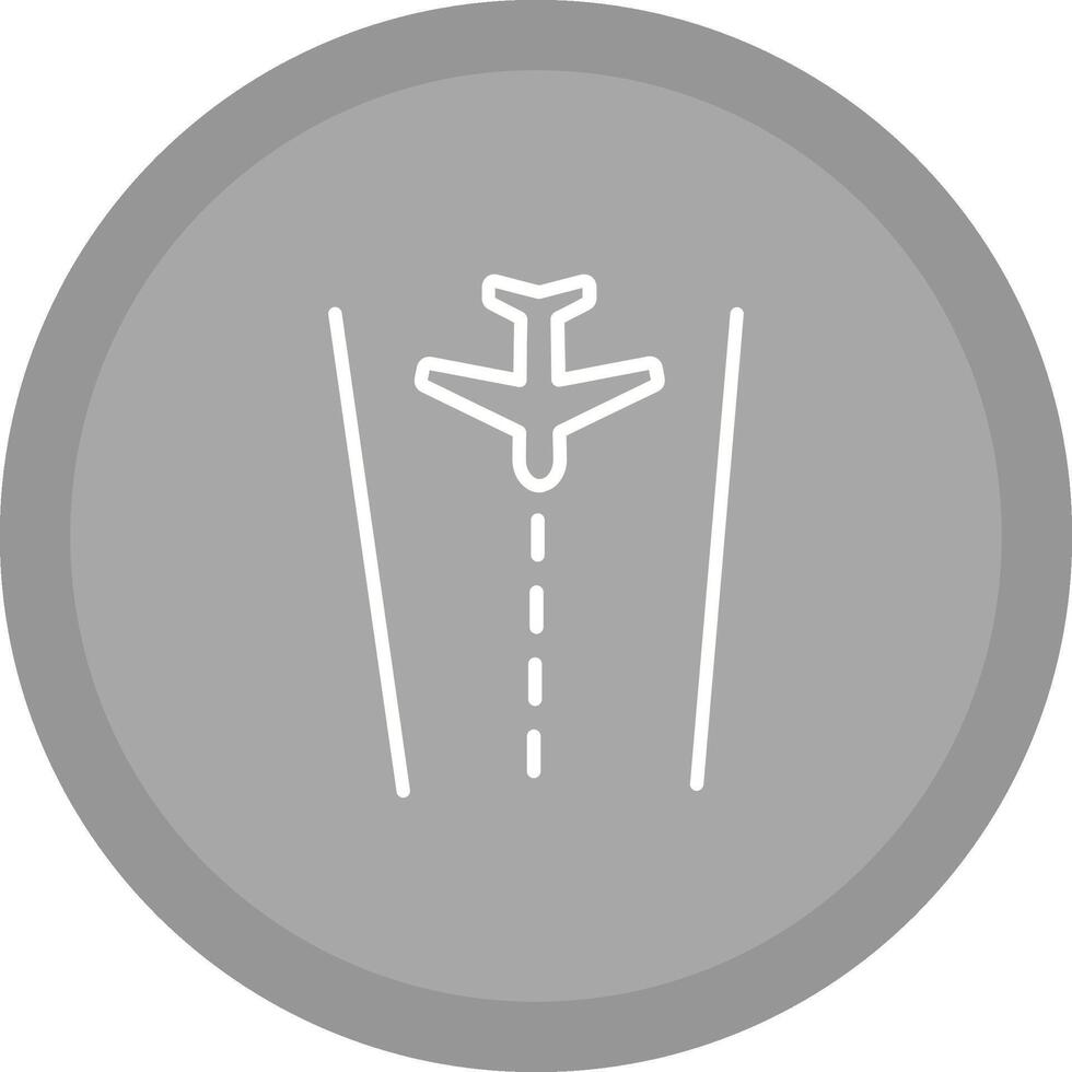 Plane on Runway Vector Icon