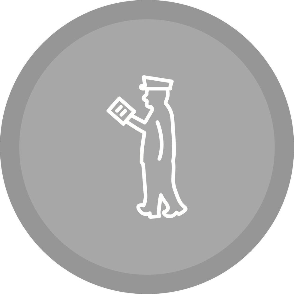 icono de vector de pasaporte de verificación de guardia