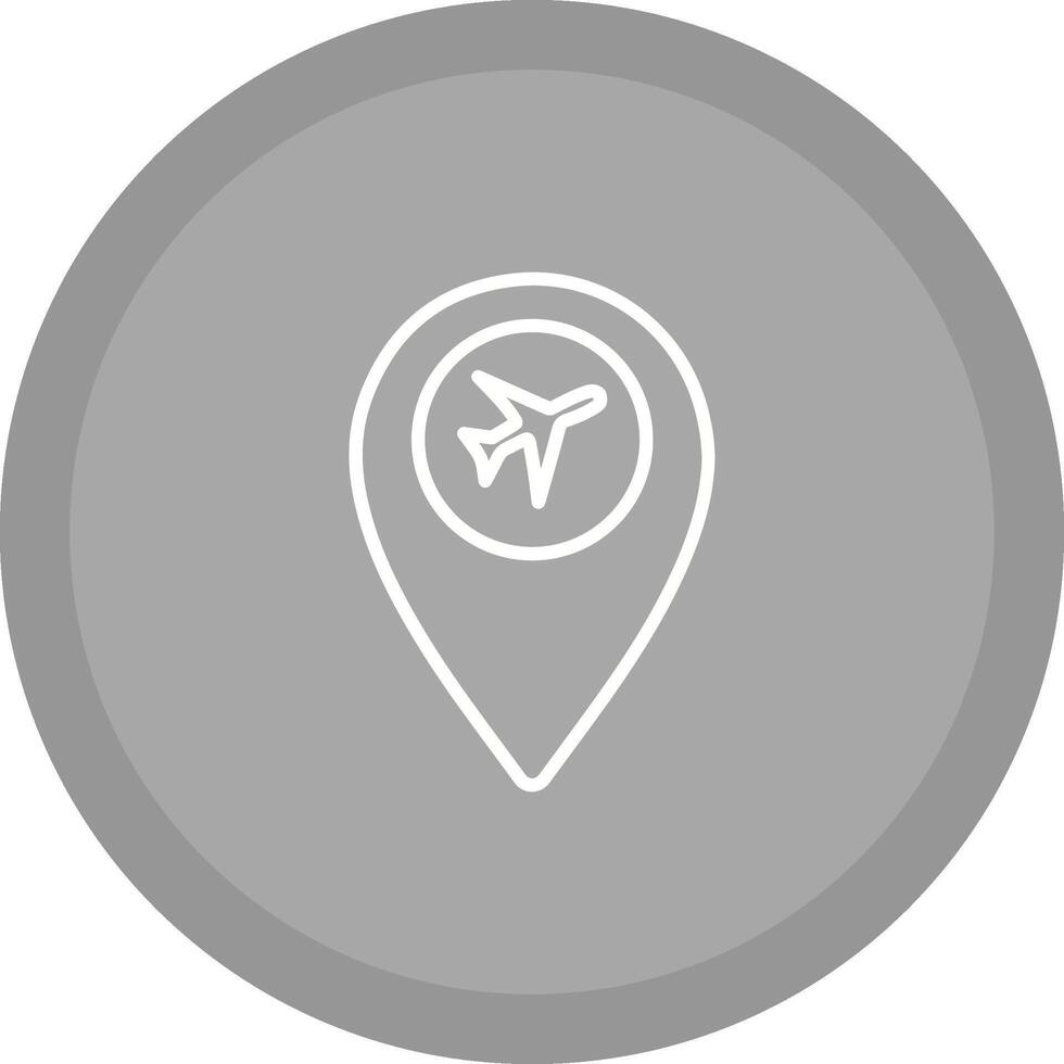 icono de vector de ubicación del aeropuerto