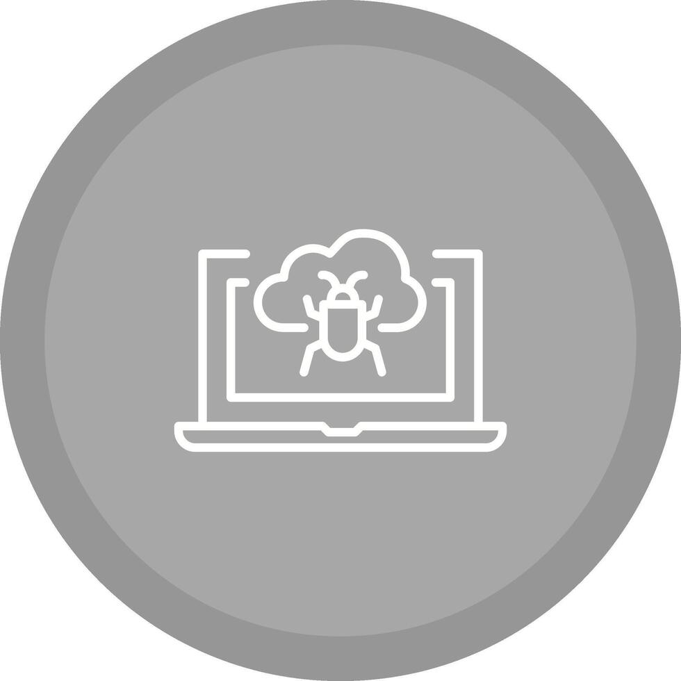 Bug Cloud Vector Icon