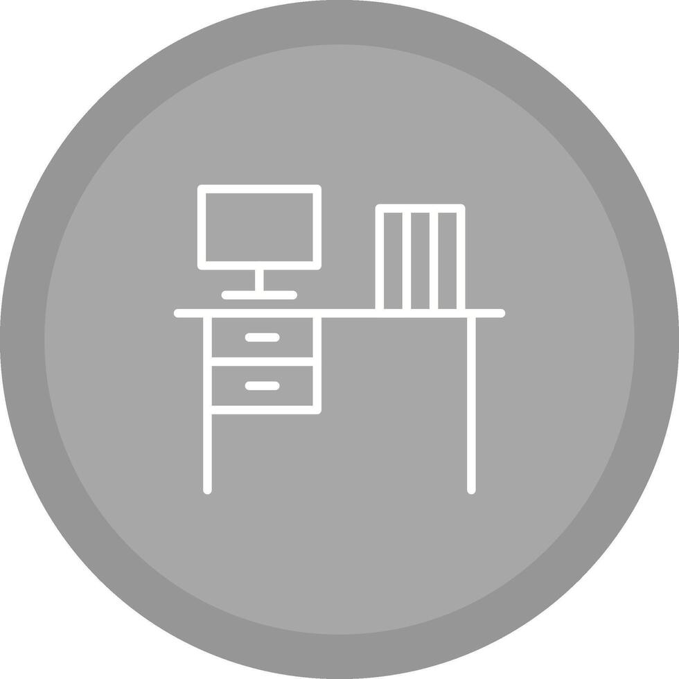 Office Desk Vector Icon