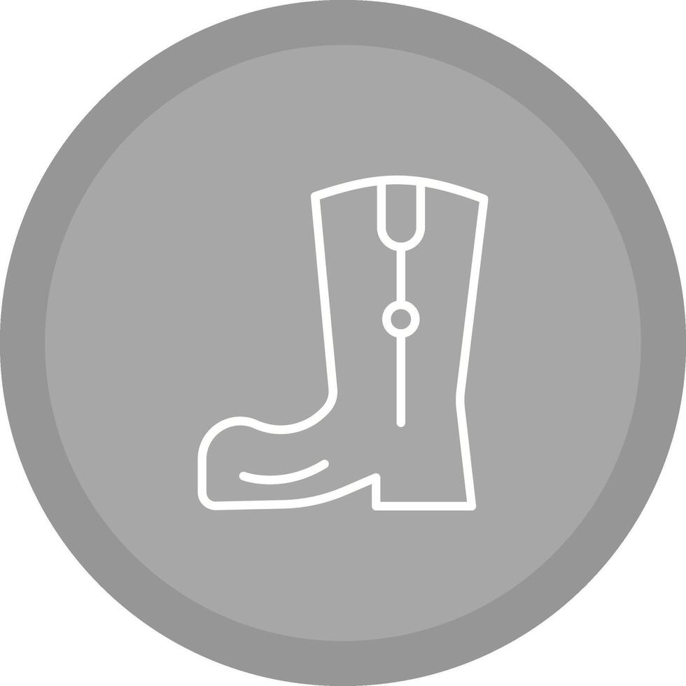 icono de vector de bota de vaquero