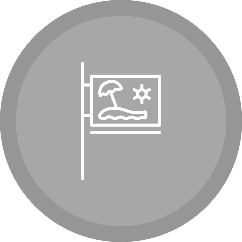 Beach Sign Vector Icon