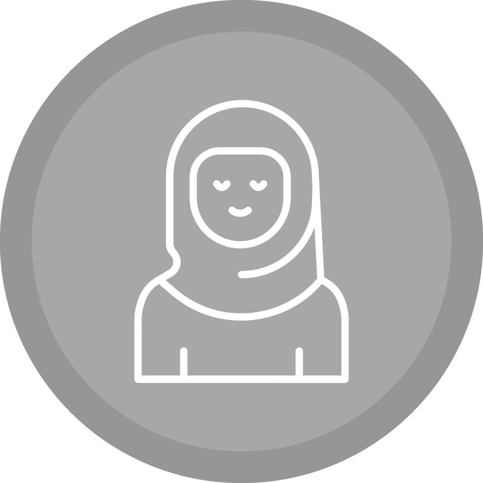 icono de vector de mujer islámica
