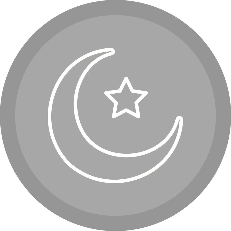 icono de vector de luna y estrella