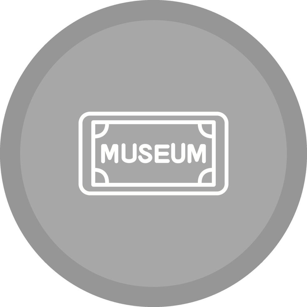 icono de vector de etiqueta de museo