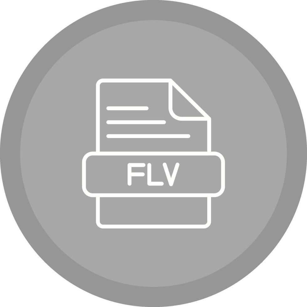 icono de vector de flv