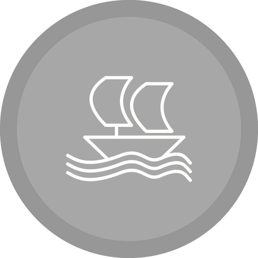 icono de vector de barco