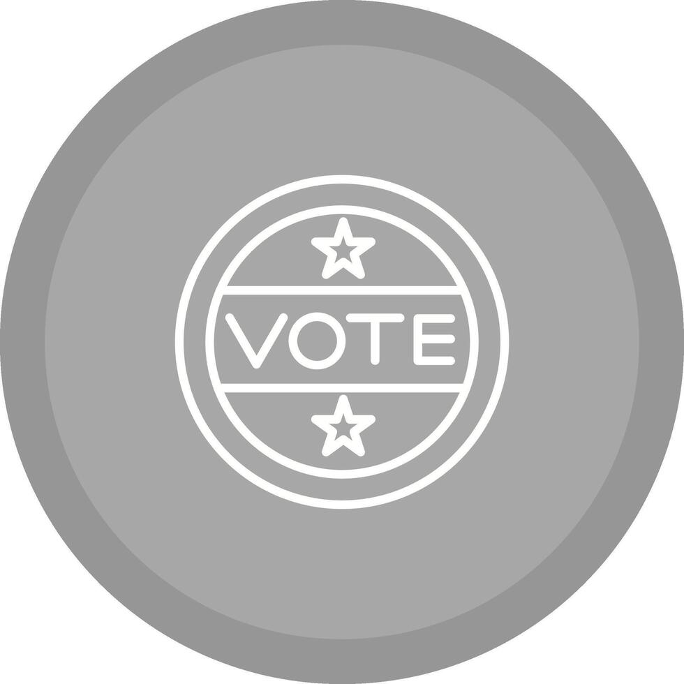 icono de vector de pegatina de voto