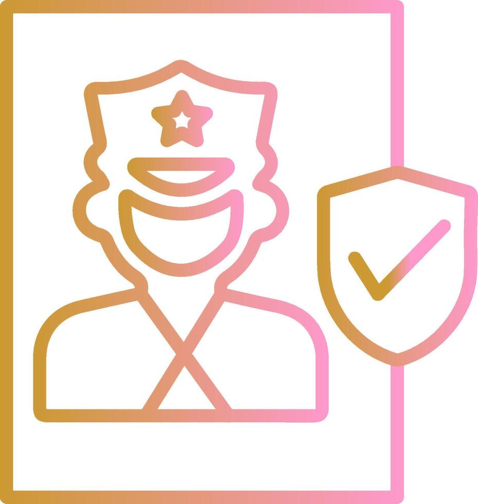 Cinema Security Guard Vector Icon