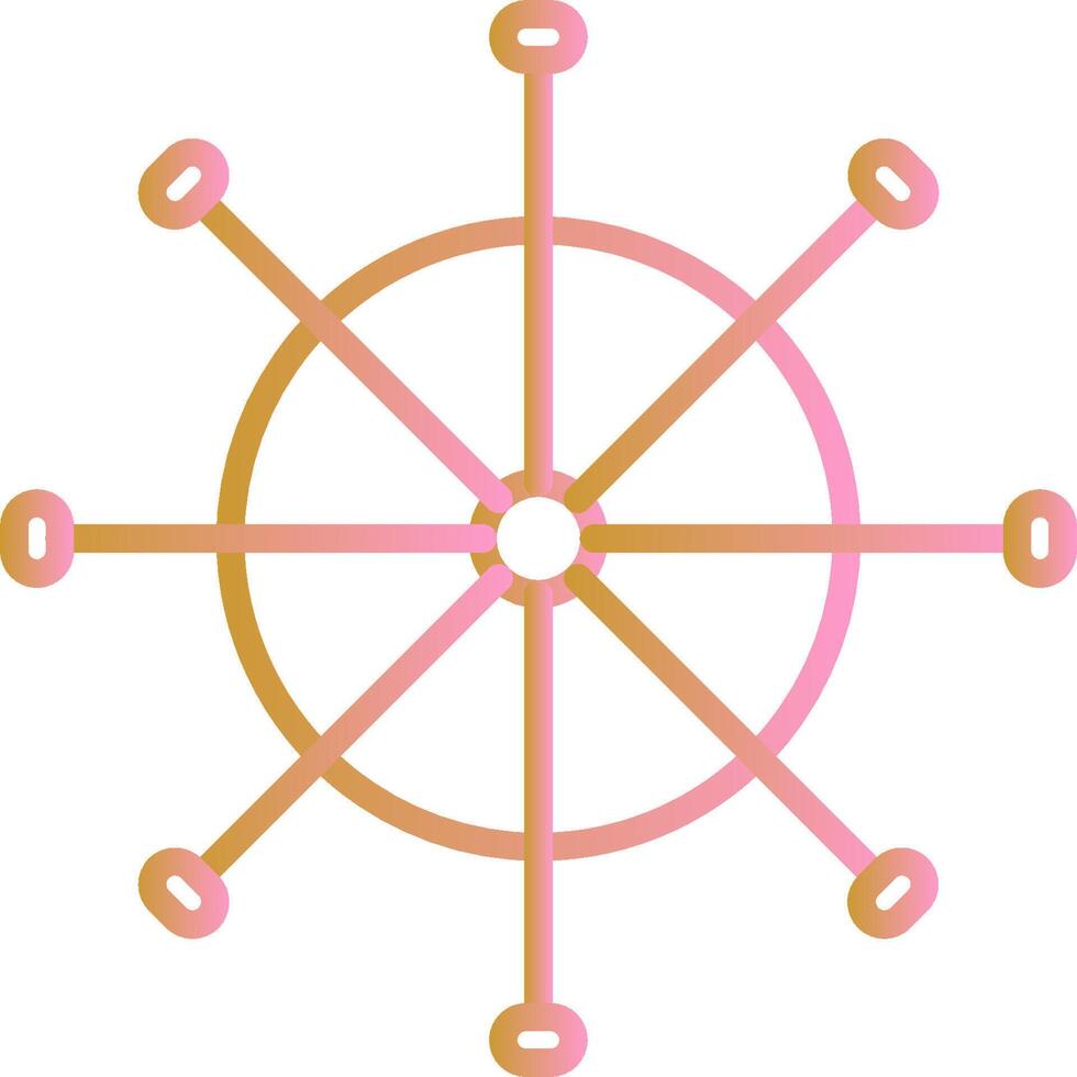 Ship Wheel Vector Icon