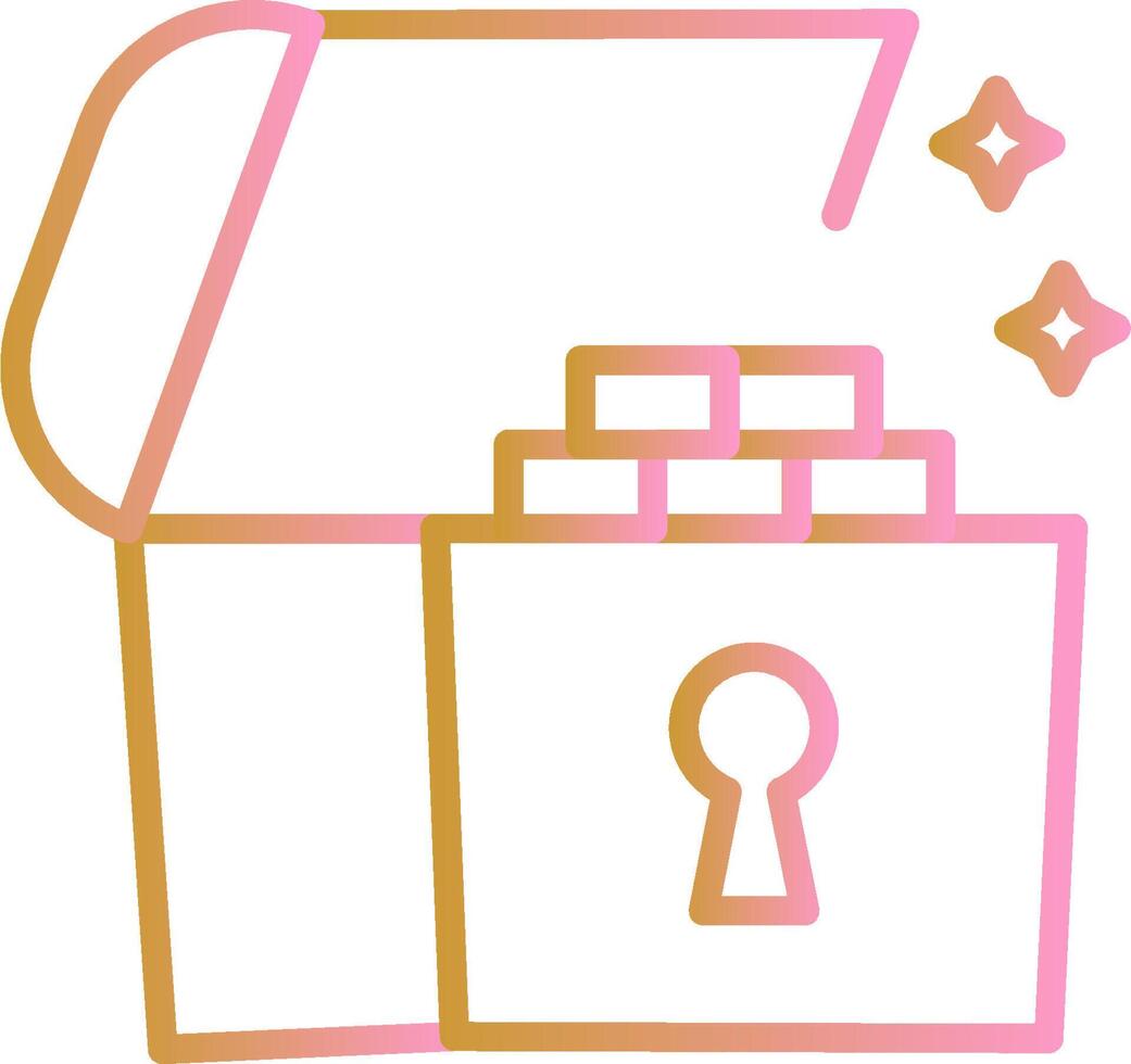 Open Treasure Box Vector Icon