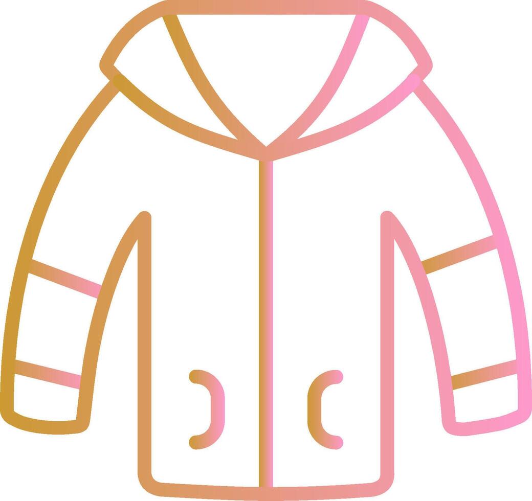 icono de vector de chaqueta de invierno