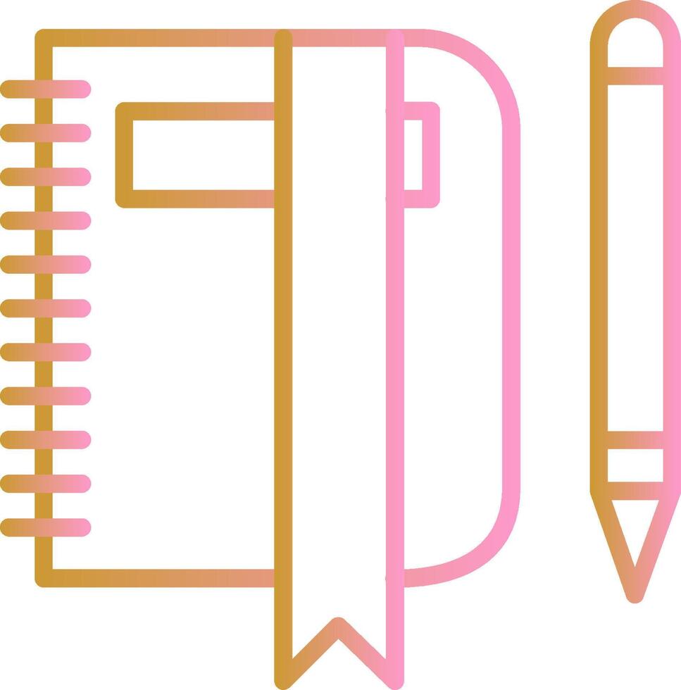 Pencil and Book Vector Icon