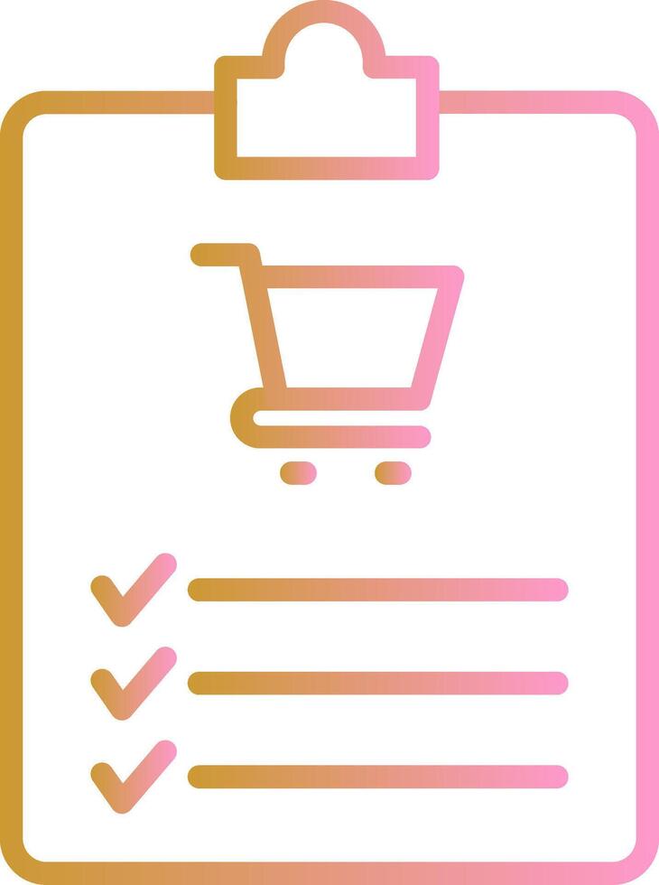 Shopping List Vector Icon