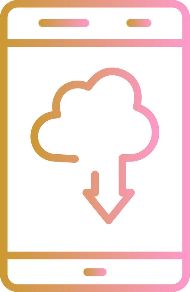 Cloud with Downward Arrow Vector Icon