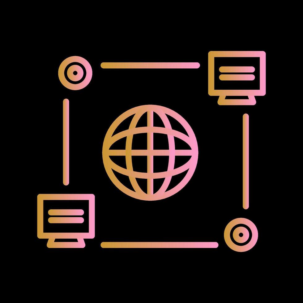 Computer Connection Vector Icon