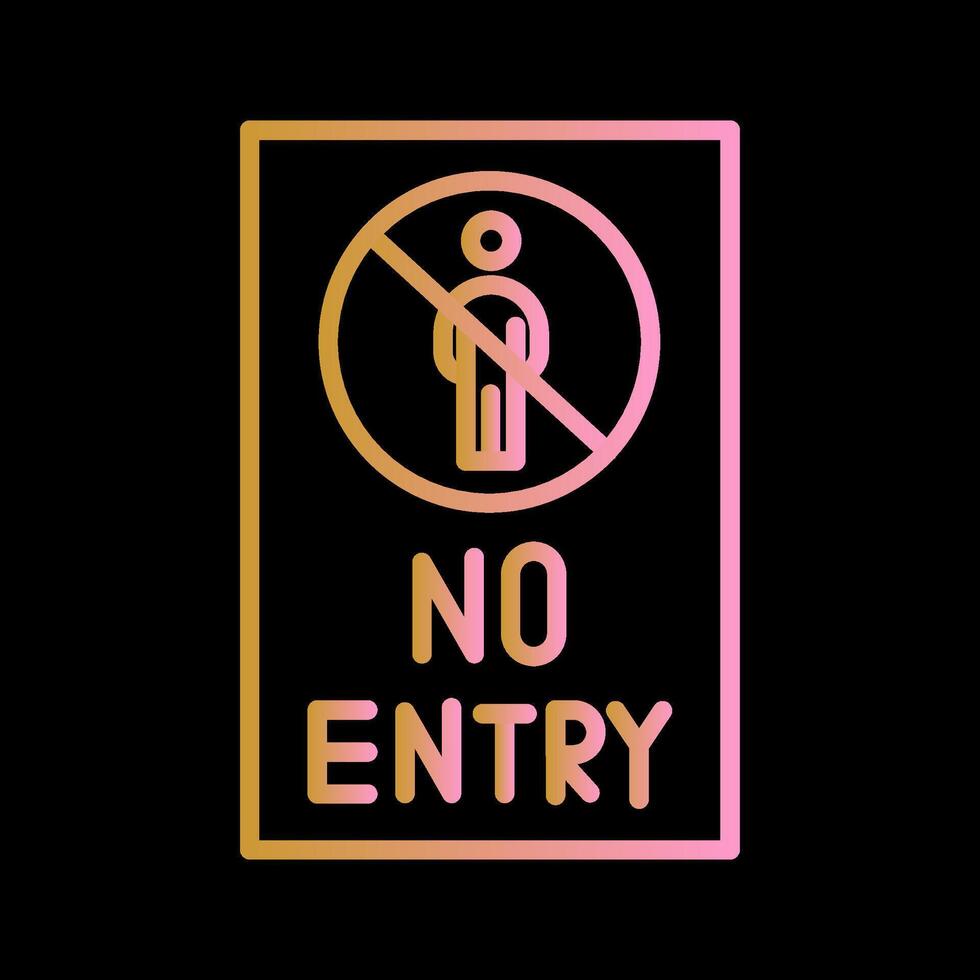 No Entry Sign Vector Icon