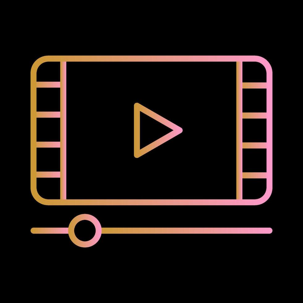 vídeo y animación vector icono