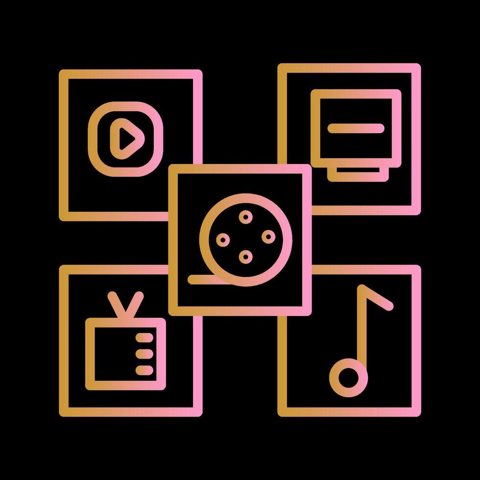 Multimedia Vector Icon