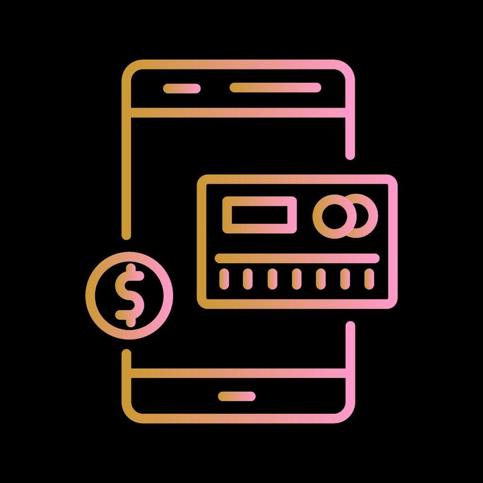 Mobile Banking Vector Icon