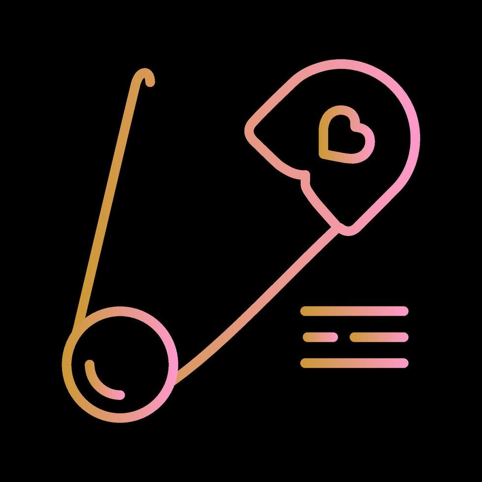 Safety Pin Vector Icon