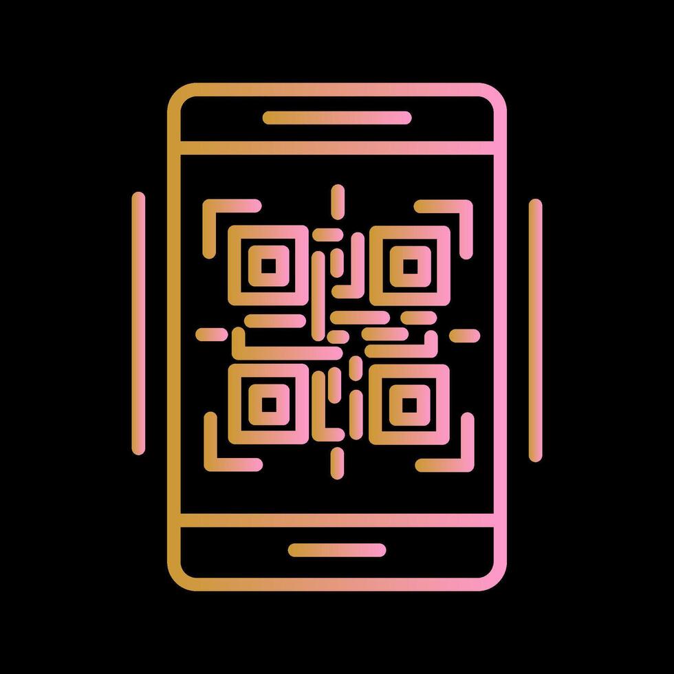 icono de vector de código qr