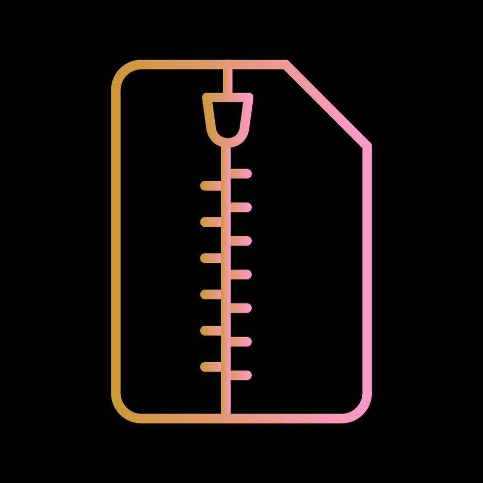 Zipped Document Vector Icon