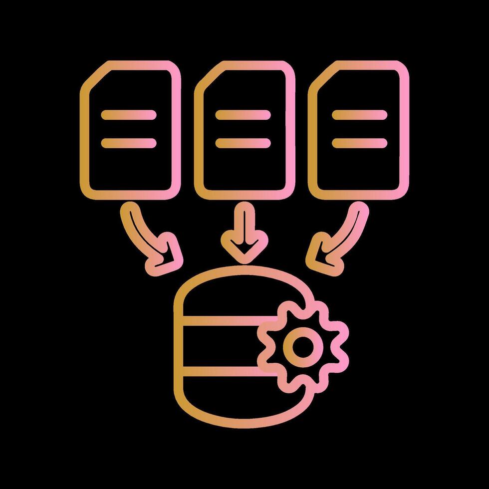 icono de vector de procesamiento de datos