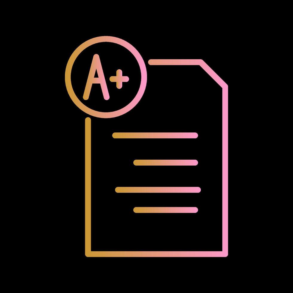 Graded Paper Vector Icon