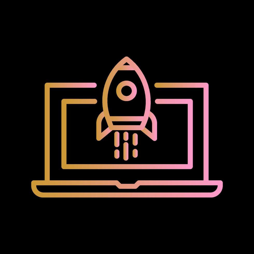 Laptop Startup Vector Icon