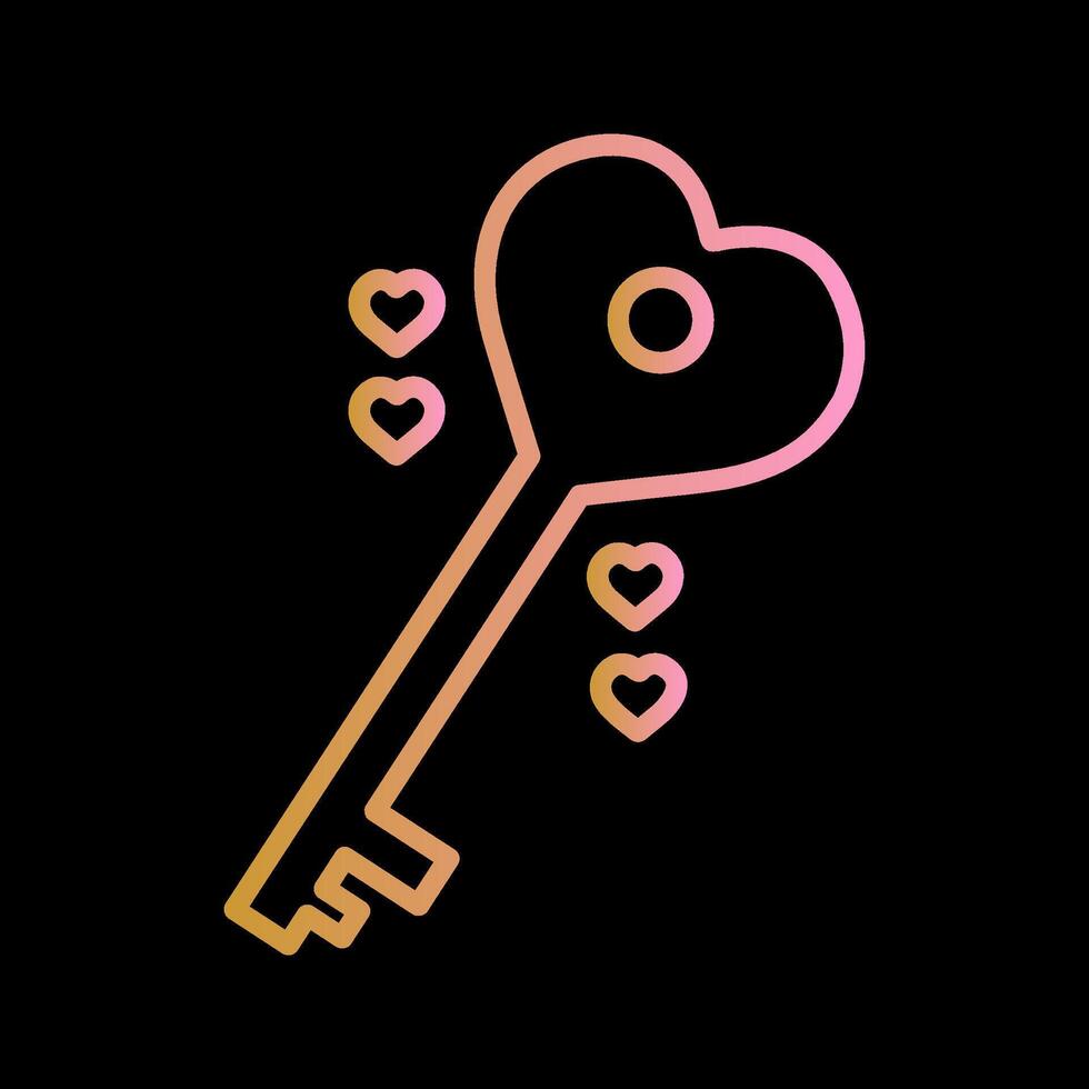 Love Key Vector Icon