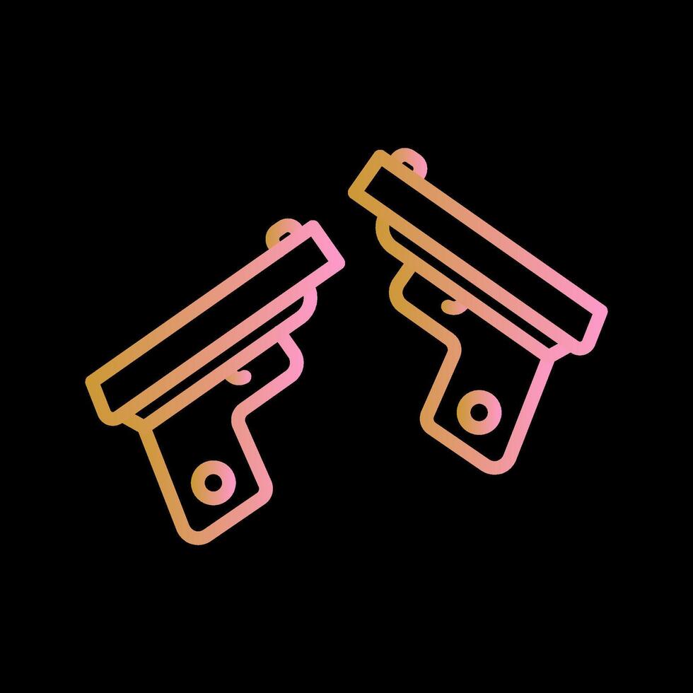 Two Guns Vector Icon